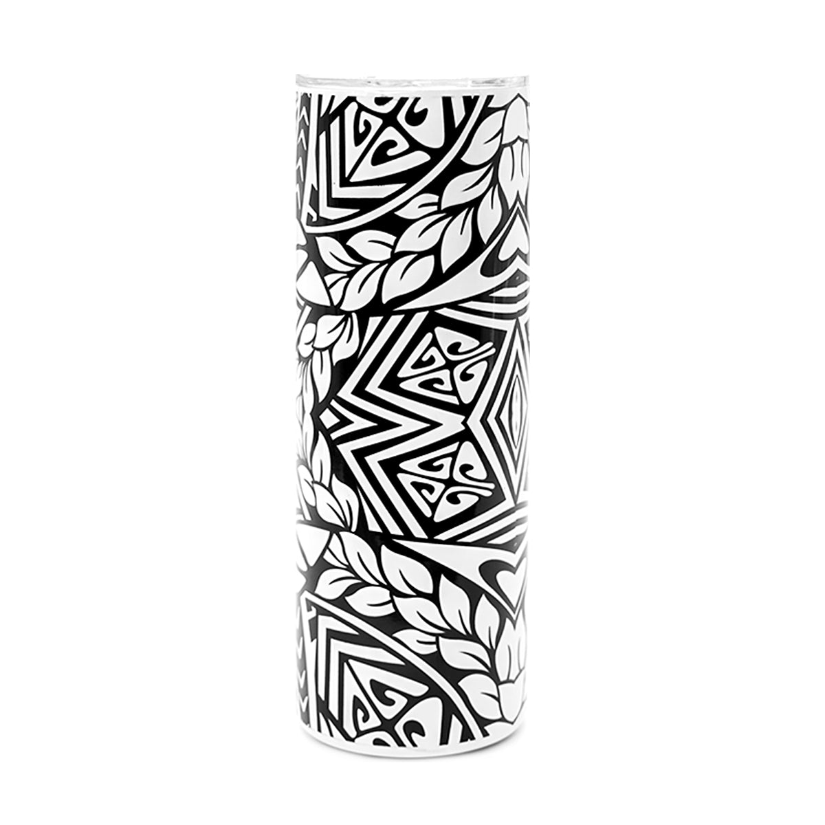 20oz Handmade Skinny Stainless Steel Tumbler - Maile Tribal