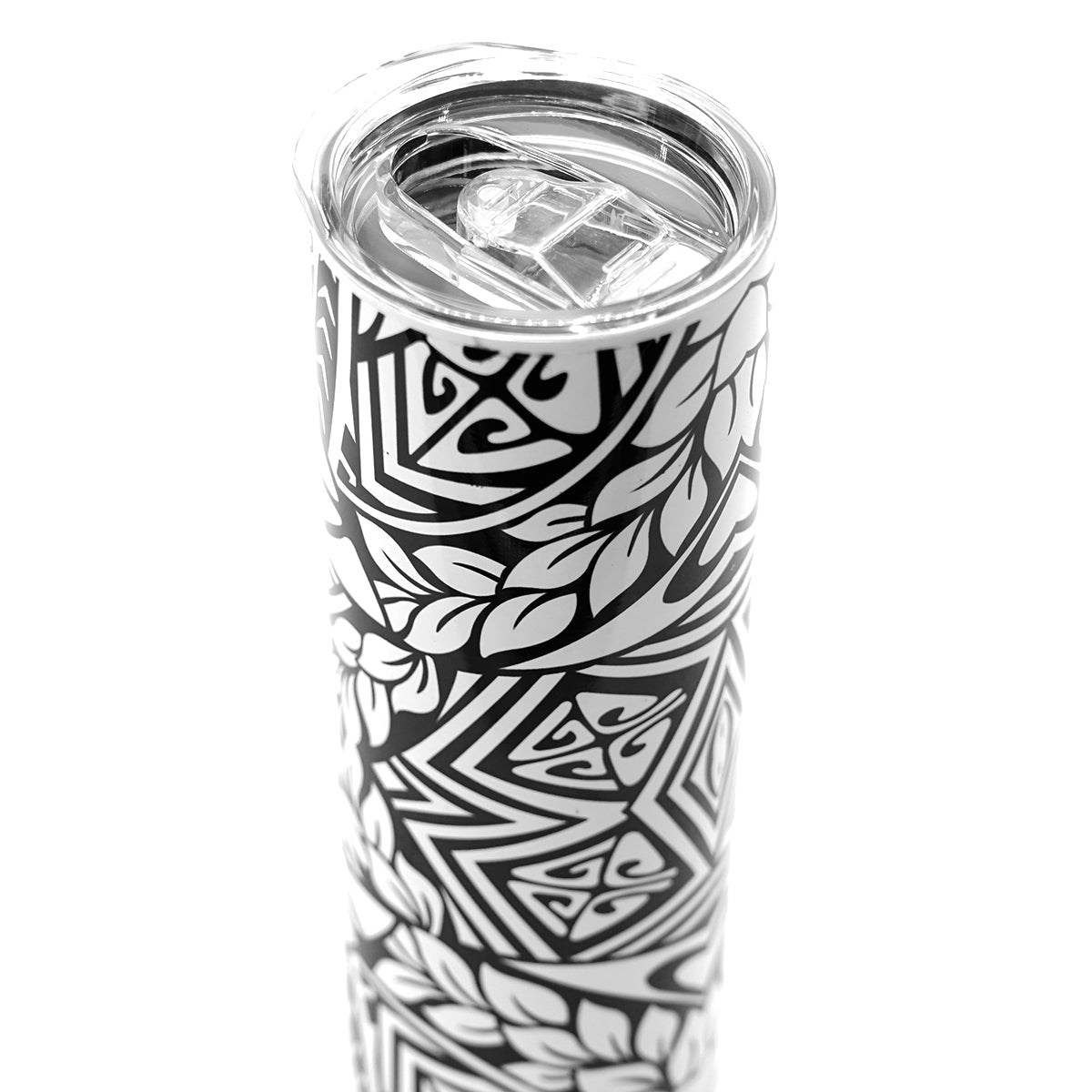 20oz Handmade Skinny Stainless Steel Tumbler - Maile Tribal
