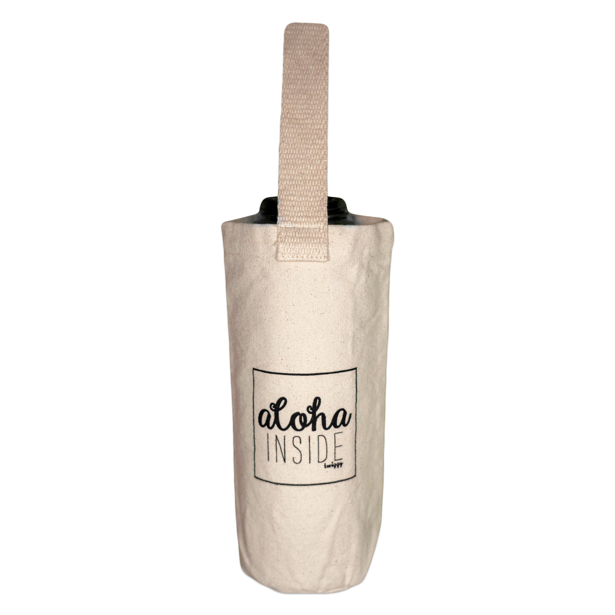 Aloha Inside - Canvas Wine Tote
