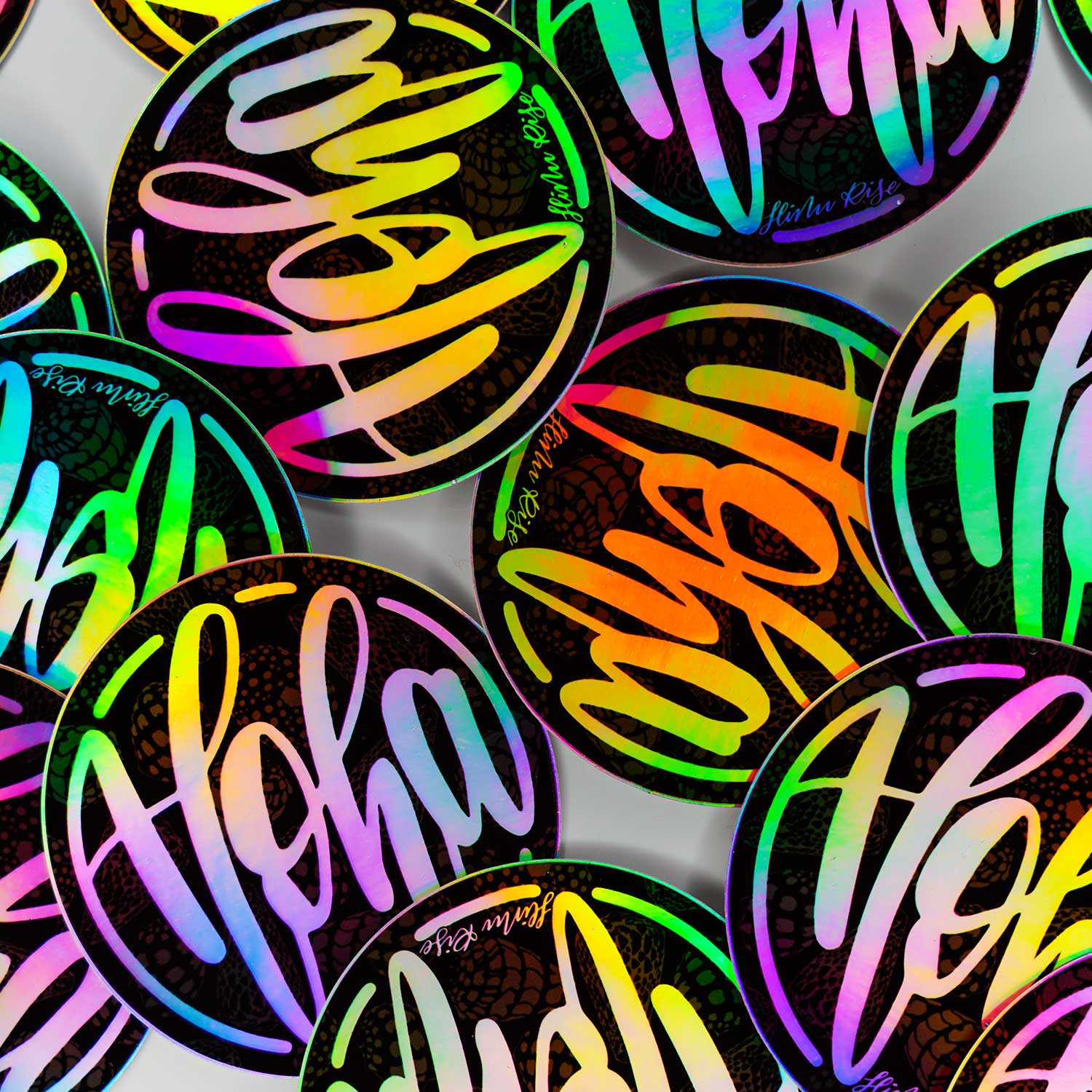 3” Vinyl Pepili Aloha Seashells Holographic Sticker