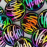 3” Vinyl Pepili Aloha Seashells Holographic Sticker