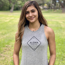 Aloha Baseline Soft & Stretchy Light Gray Tank
