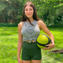 Aloha Baseline Diamond Soft & Stretchy Light Gray Tank