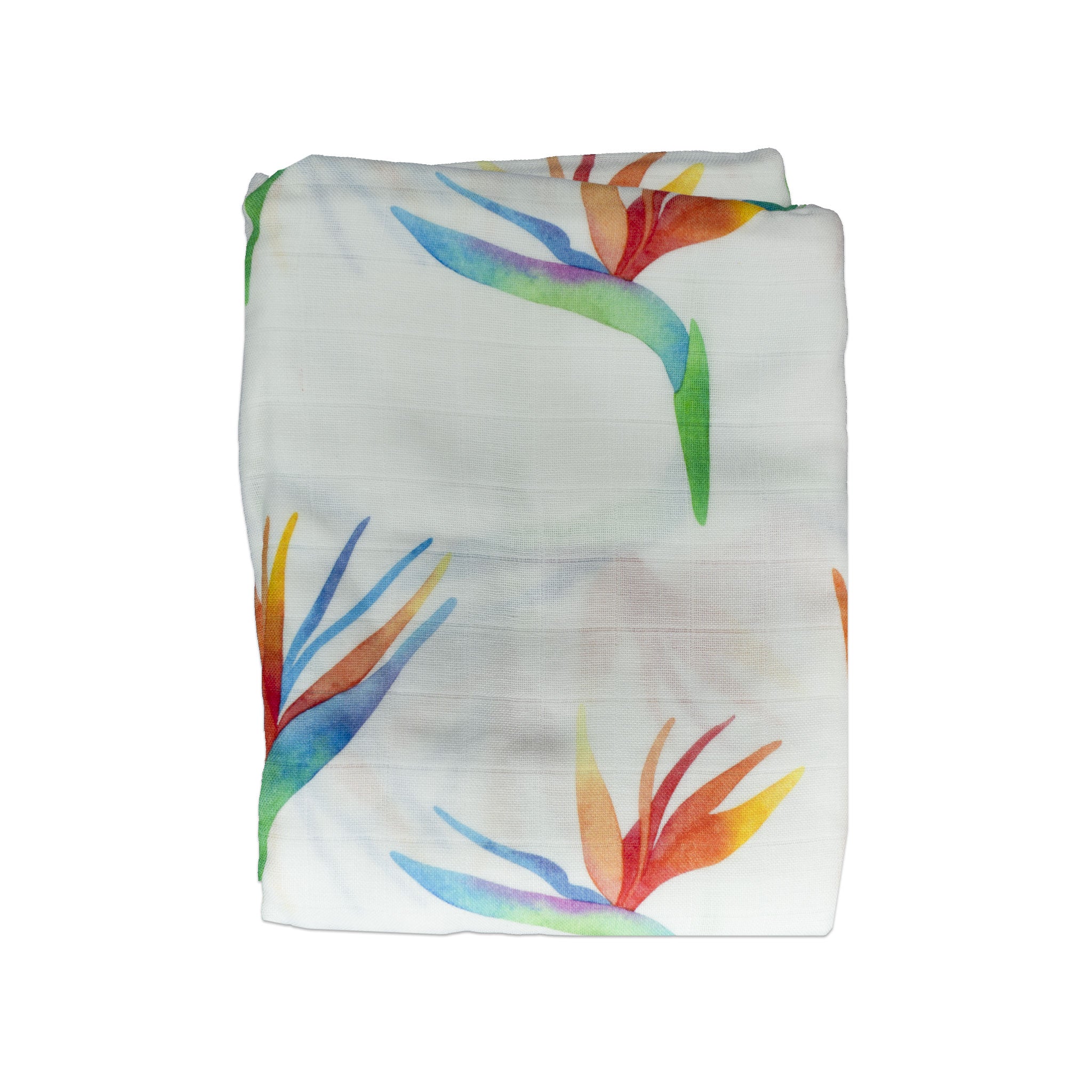 Bamboo Organic Cotton Bird-of-Paradise 47" Swaddling Blanket