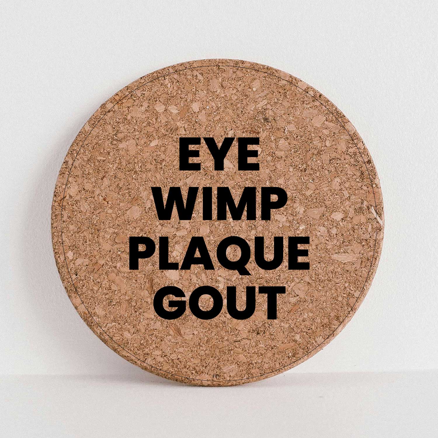 I WEN BLACK OUT - Double-Sided Cork Coaster