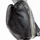 Custom Designed Waist Bag - Black Heliconia