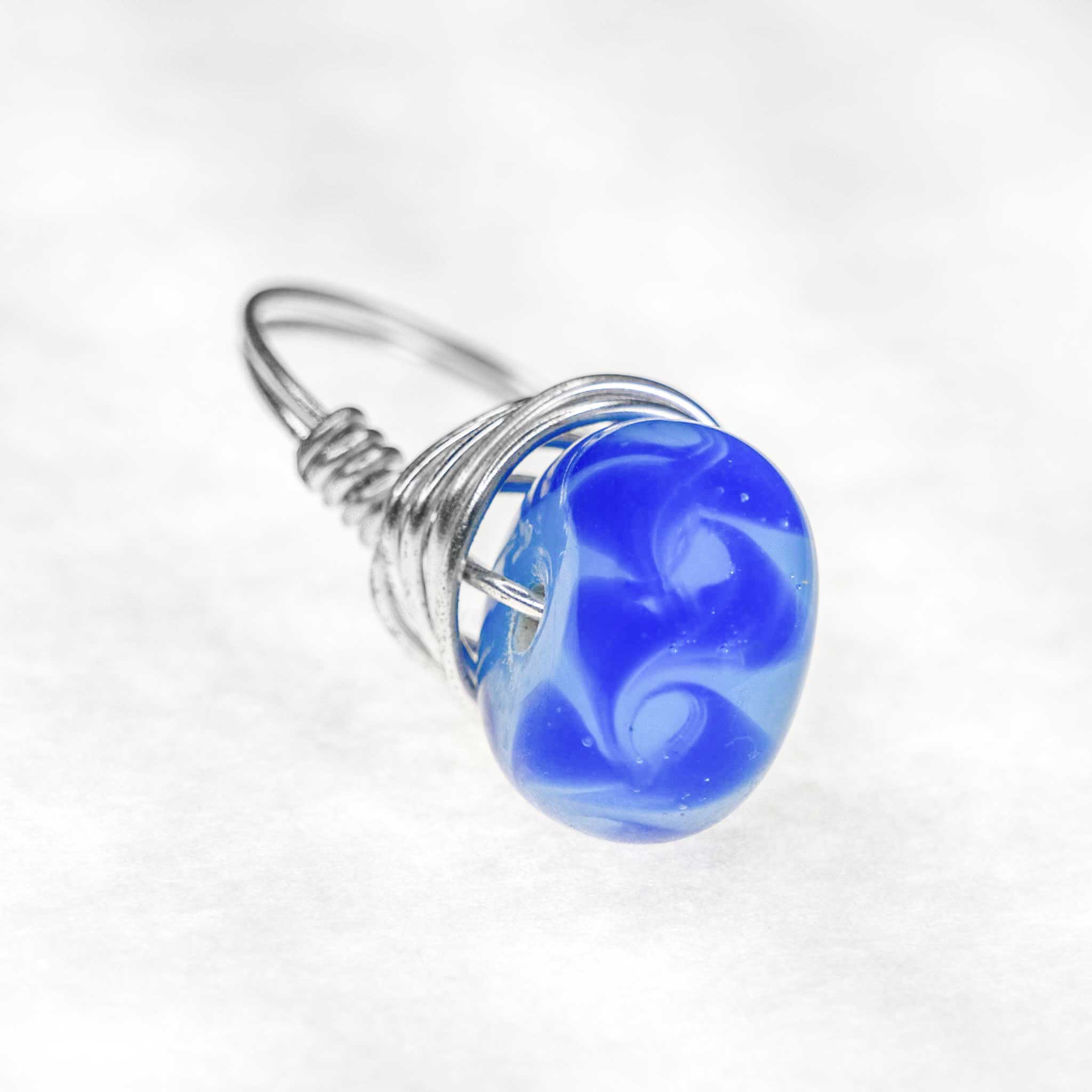 Blue Ocean Wire Ring