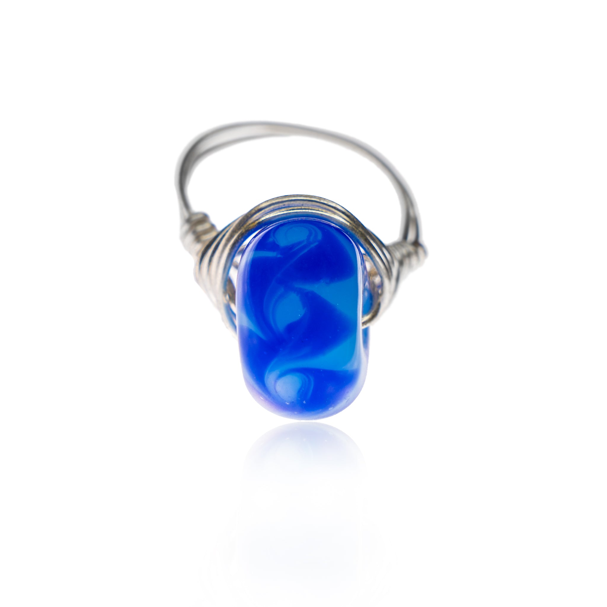 Blue Ocean Wire Ring