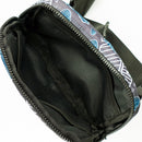 Custom Designed Waist Bag - Navy Kalo Banana Leaf
