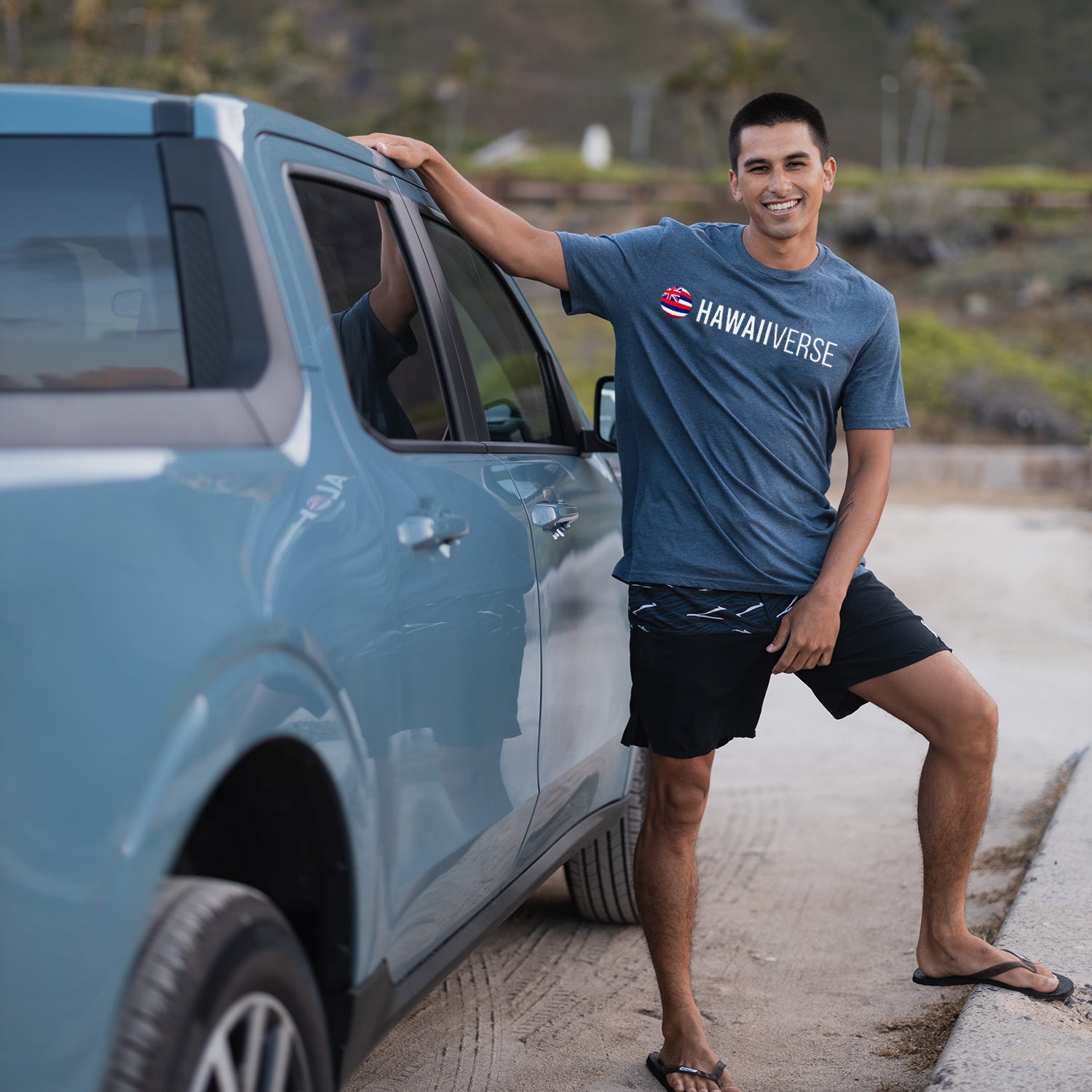 Support Local Combed Cotton T-Shirt - Heathered Blue