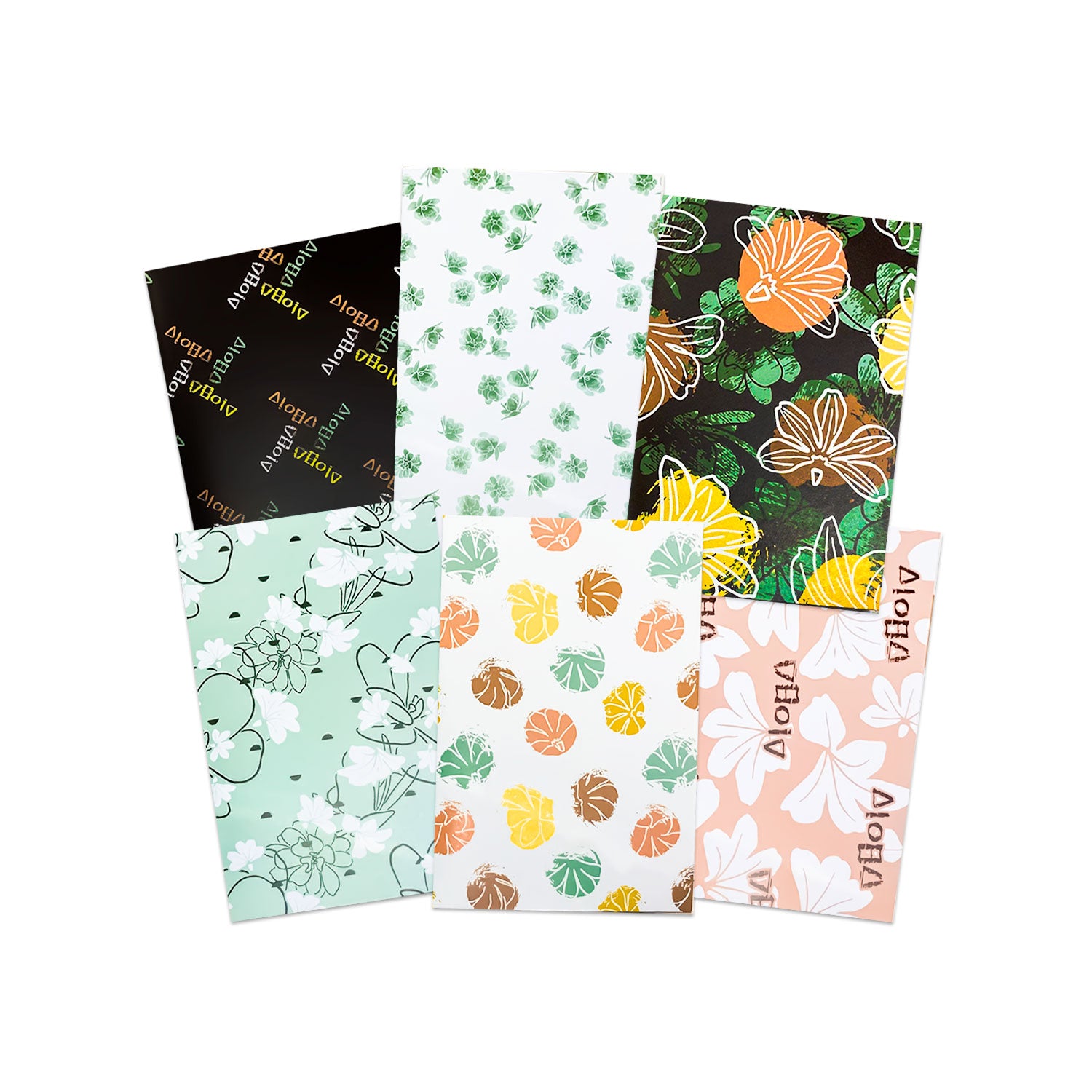 Hawaiian Greeting Cards 4"x6" 6 Pack - Naupaka Aloha Variety