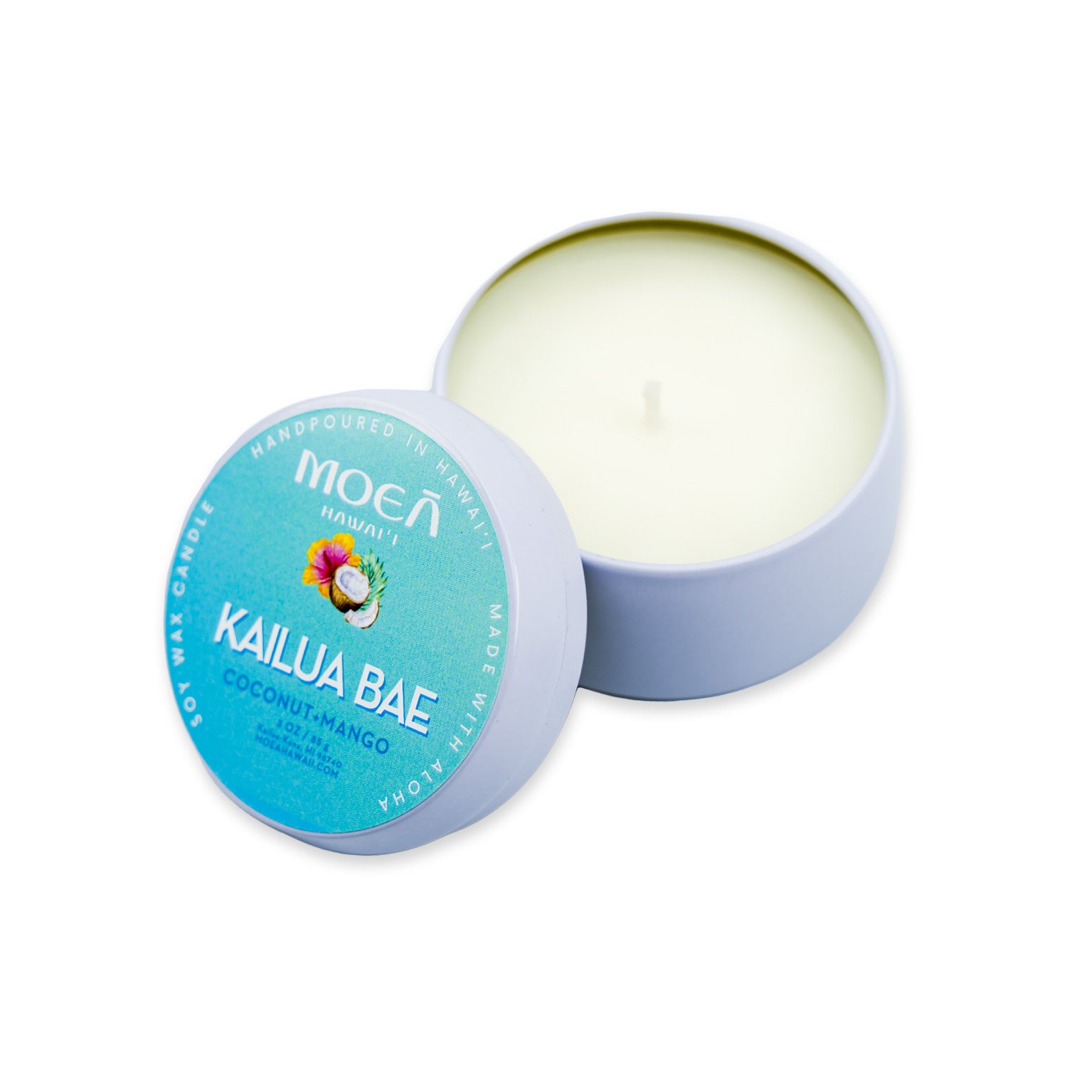 Handpoured Soy Wax Candle - Coconut + Mango 4oz