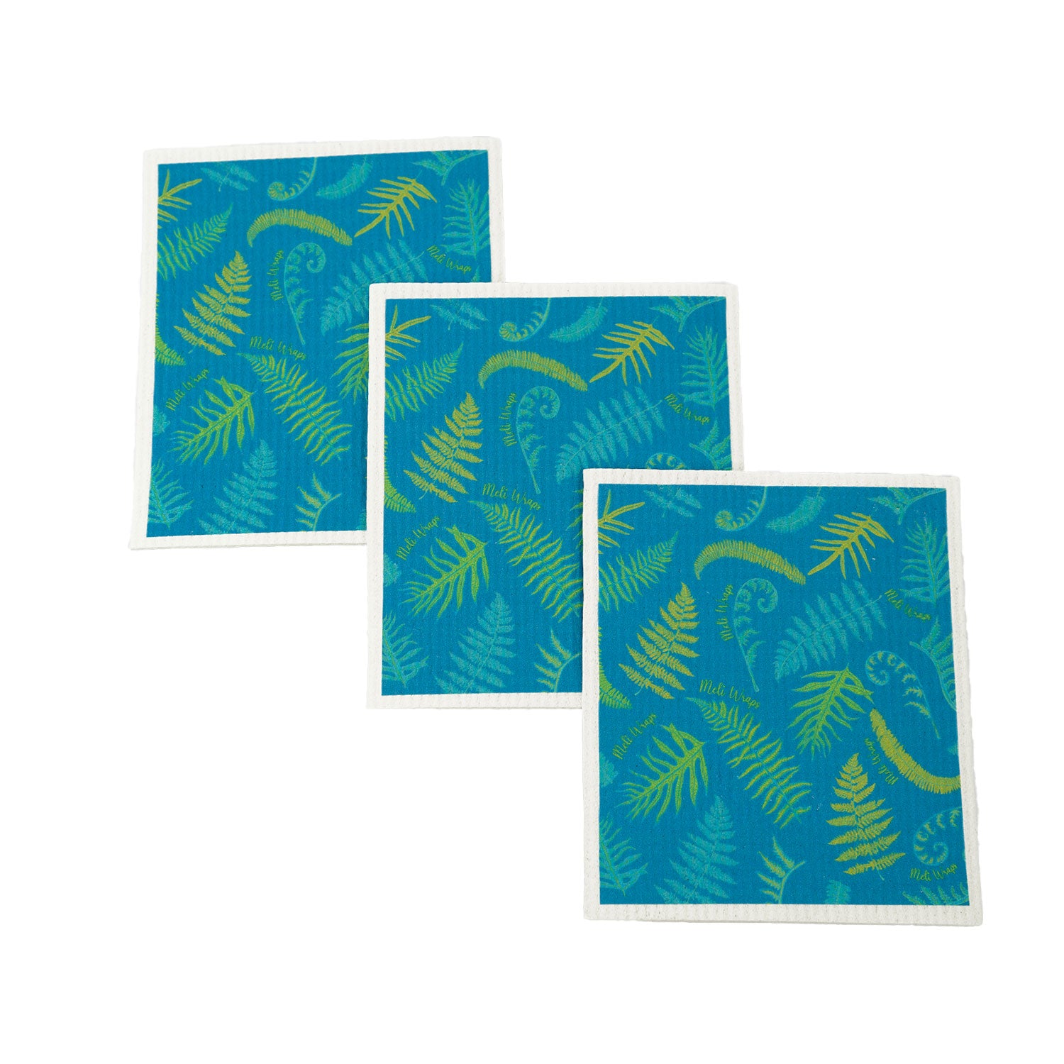Swedish Dish Cloth 3 Pack - Fern