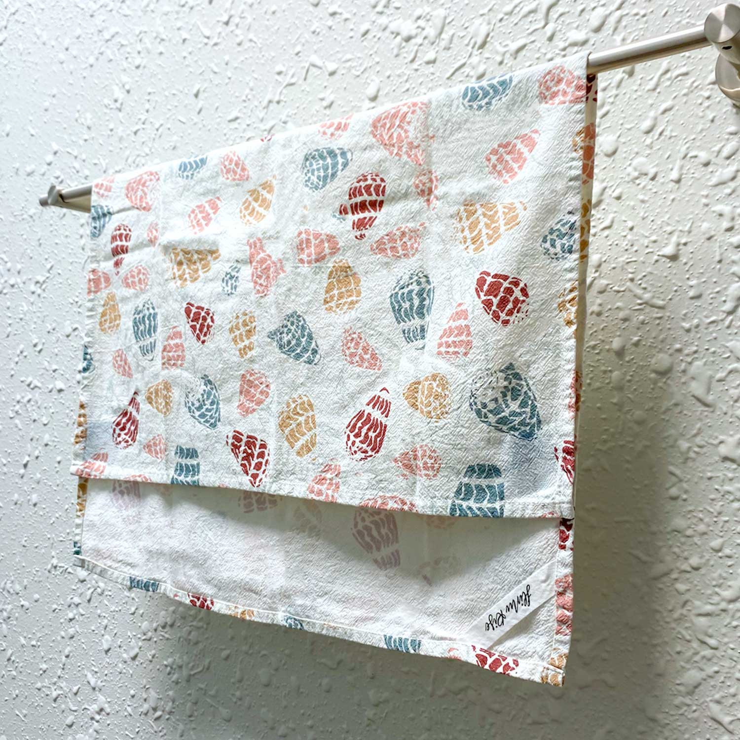 19" x 27" Cotton Flour Sack Tea Towel - Hebrew Cone & Limu