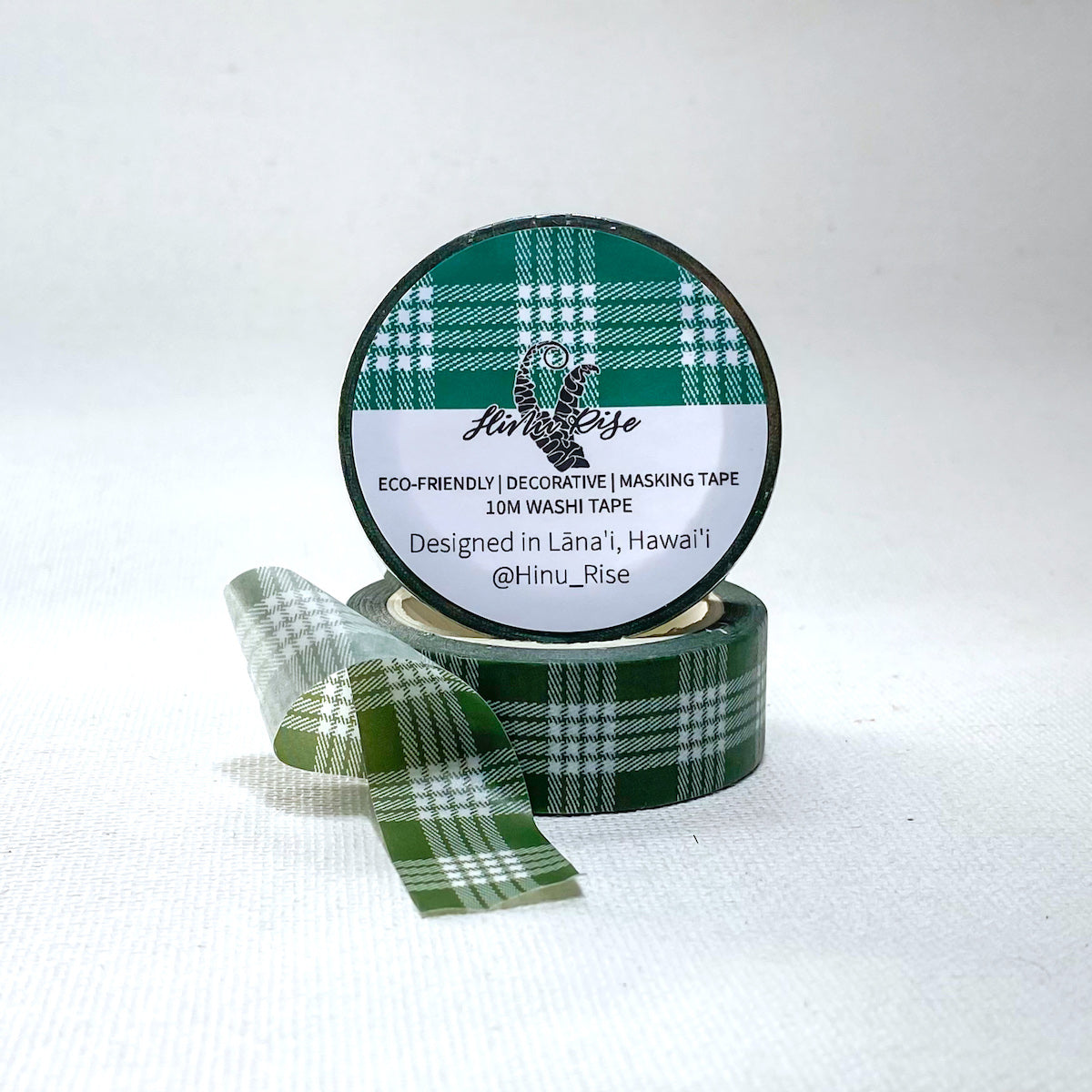 15mm x 10m Washi Tape - Palaka Green