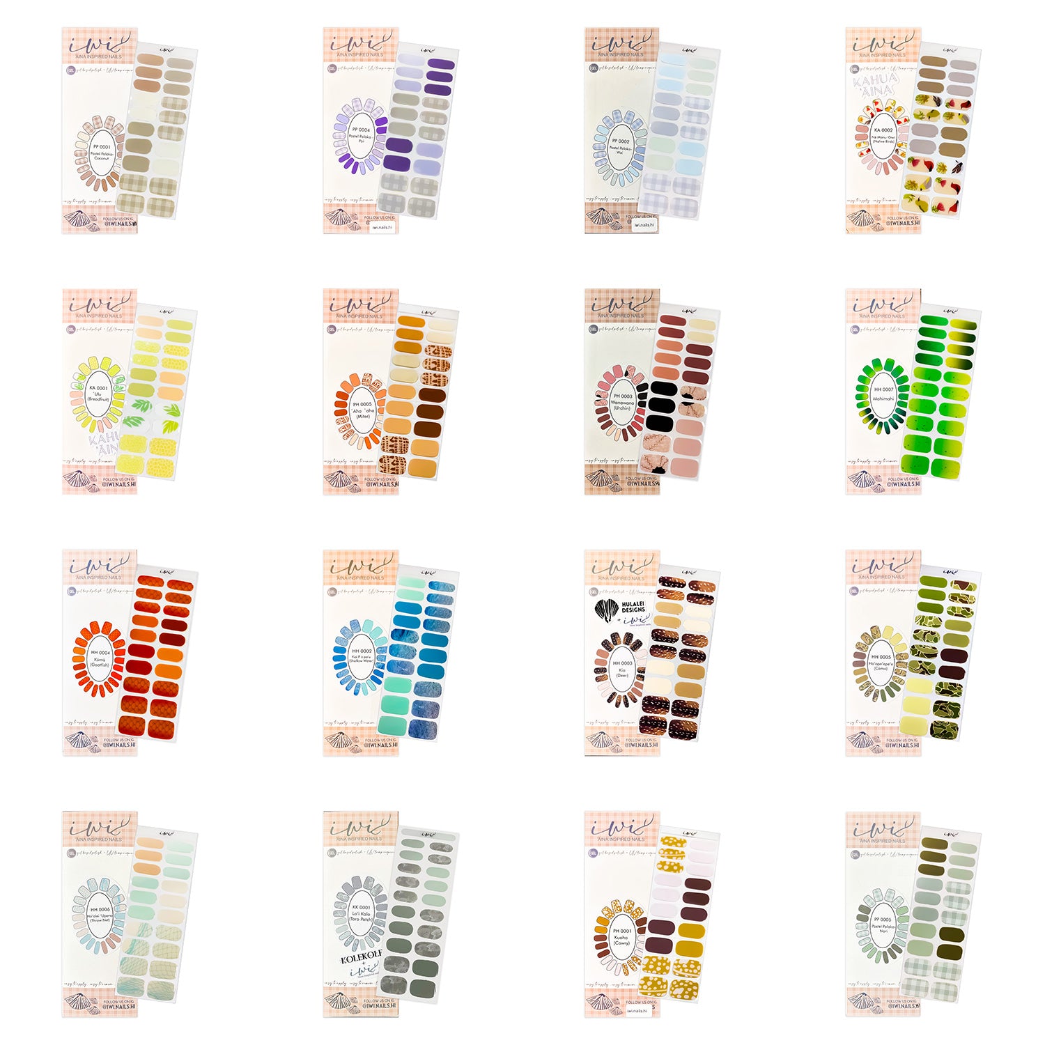 Long-Lasting Gel Nail Strips - ʻĀina Inspired Throw Net Design