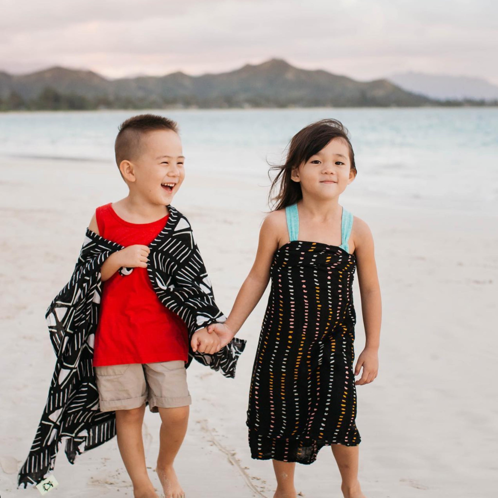 Bamboo Muslin 47" Kapa Print Signature Swaddle Blanket