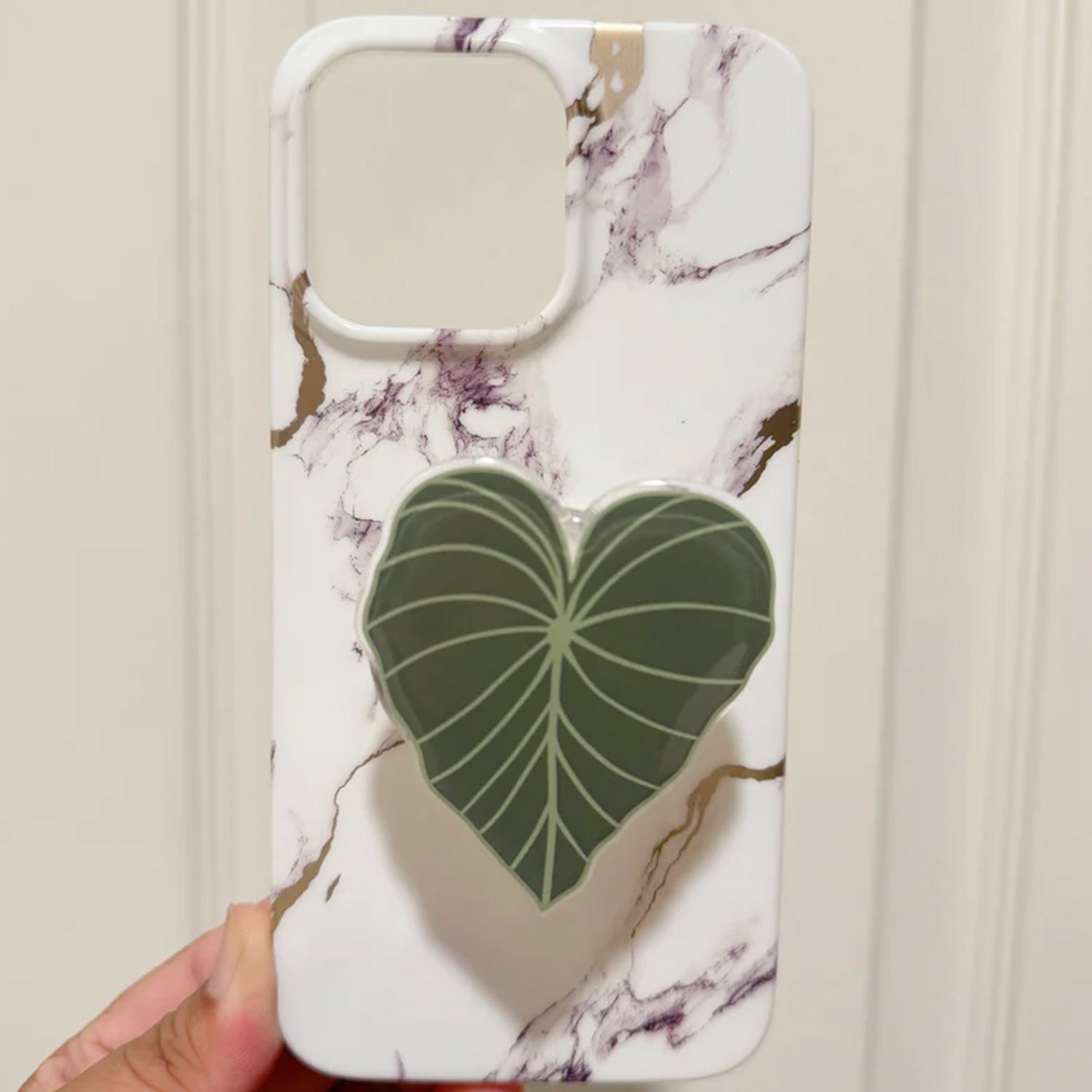 Taro Leaf Collapsible Phone Grip