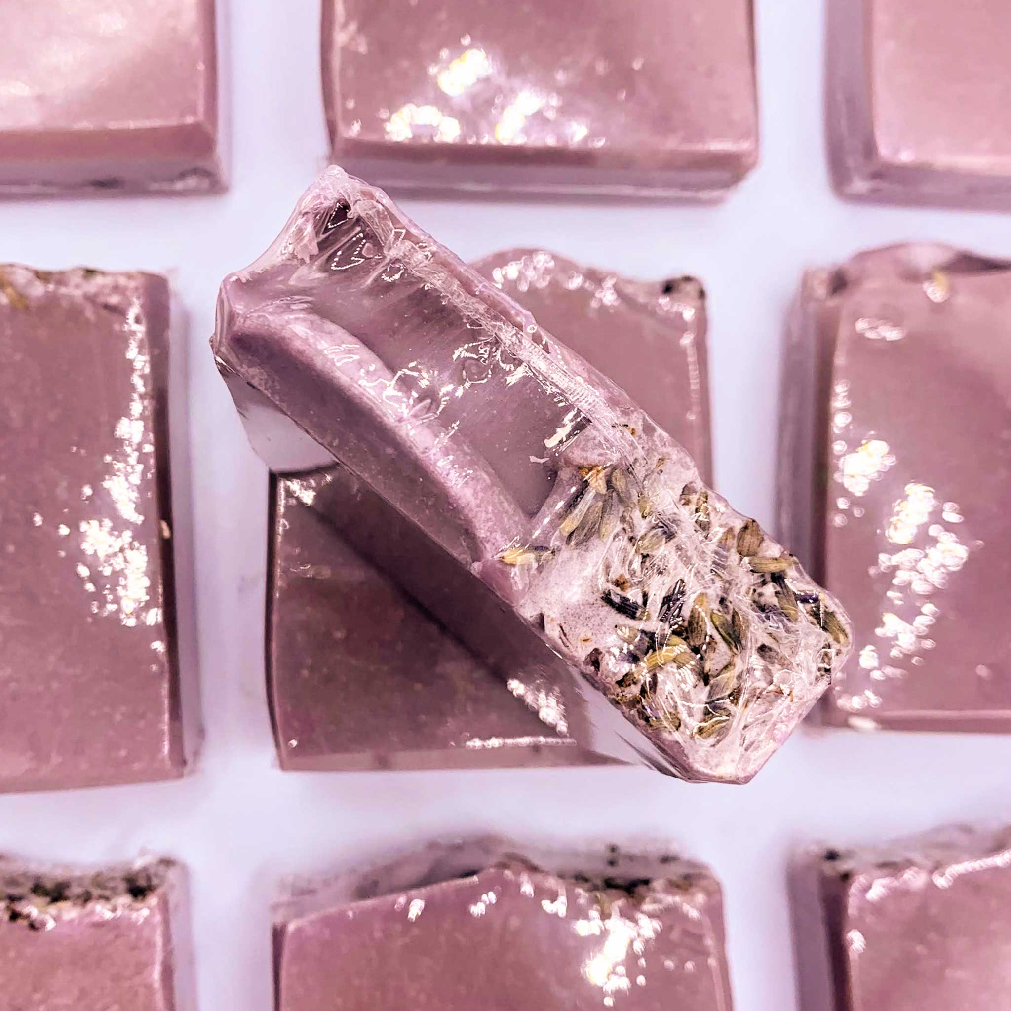 Natural Lavender Scent Hand-Cut Soap Bar 4oz