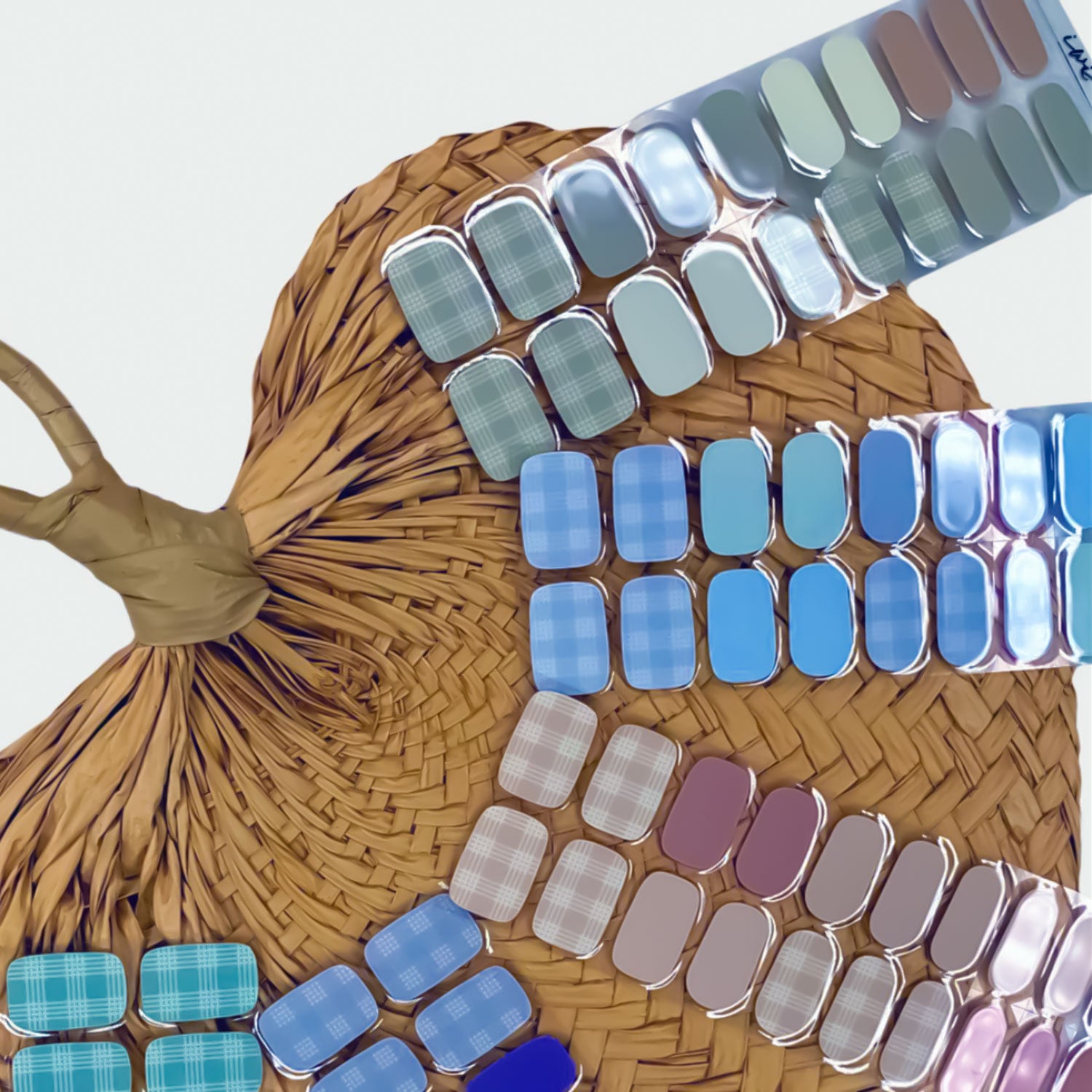 Long-Lasting Gel Nail Strips - ʻĀina Inspired Purple Poi Design