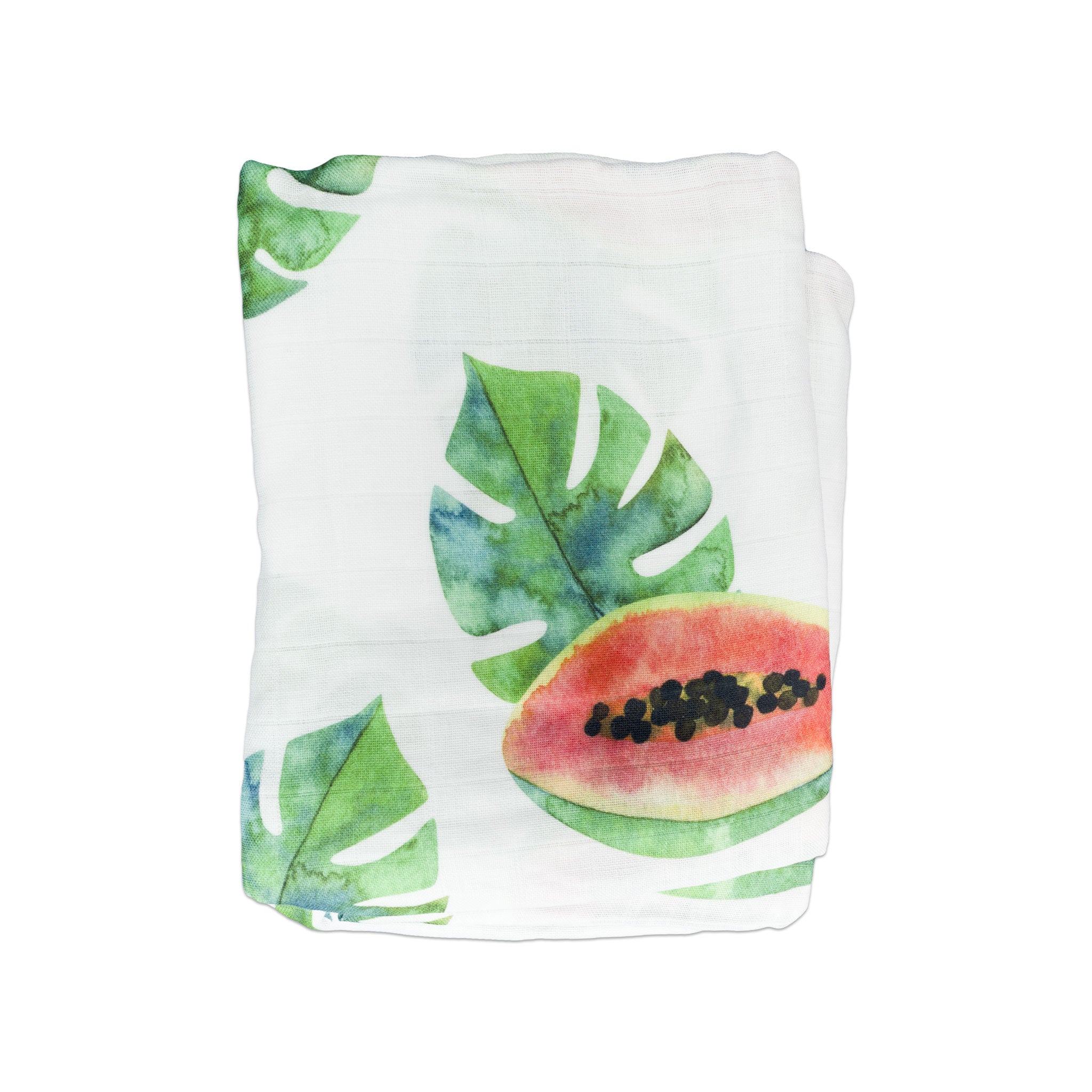 Bamboo Organic Cotton Papaya & Pineapple 47" Swaddling Blanket