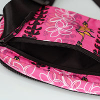 Custom Designed Waist Bag - Pink Heliconia