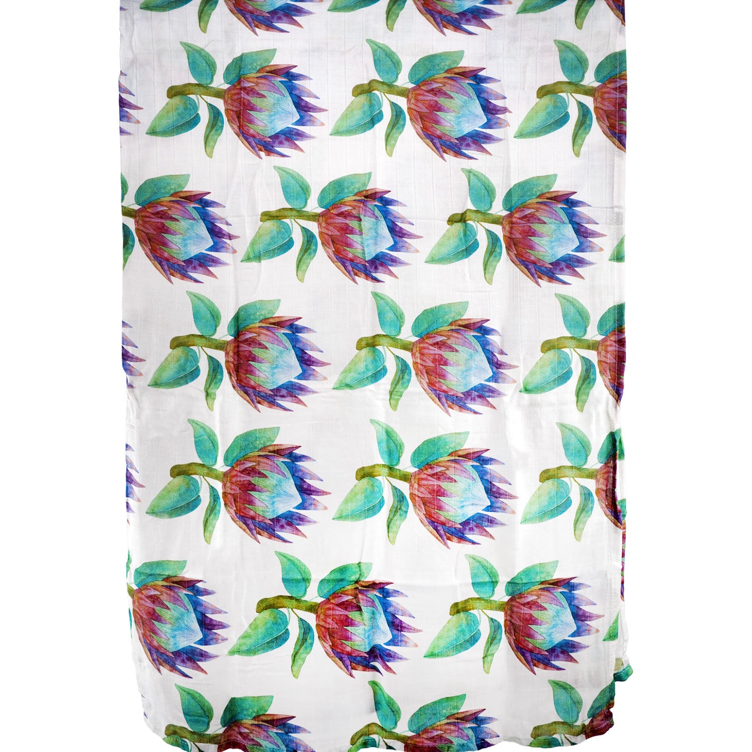 Bamboo Organic Cotton Protea 47" Swaddling Blanket