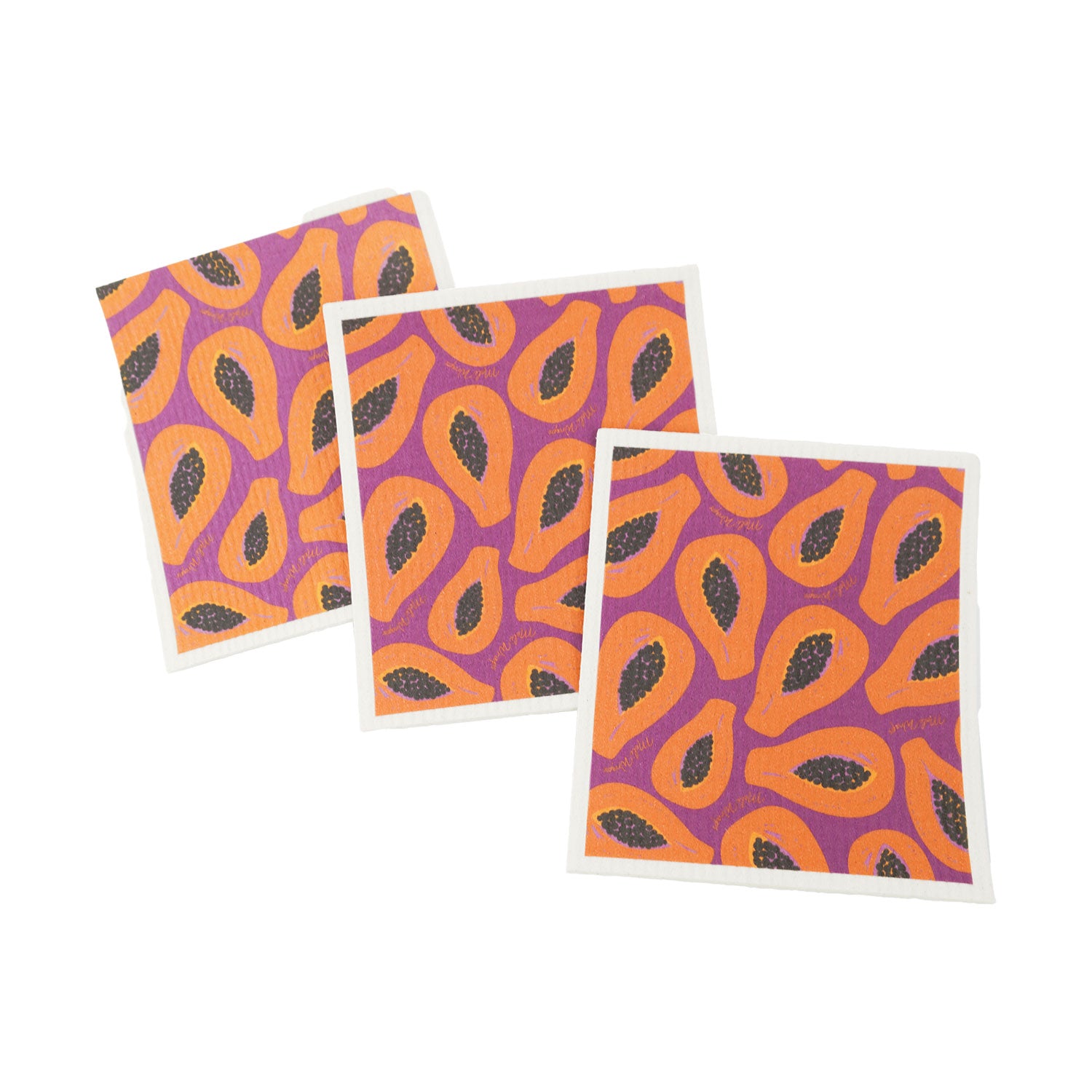 Swedish Dish Cloth 3 Pack - Papaya