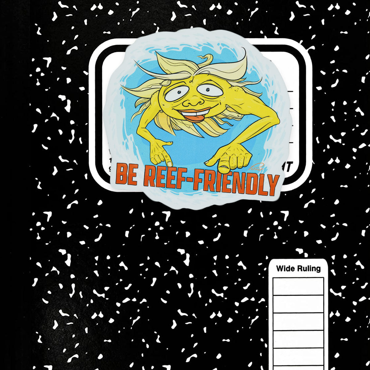 Reef Friendly Pepili - Original Art 4" Vinyl Sticker