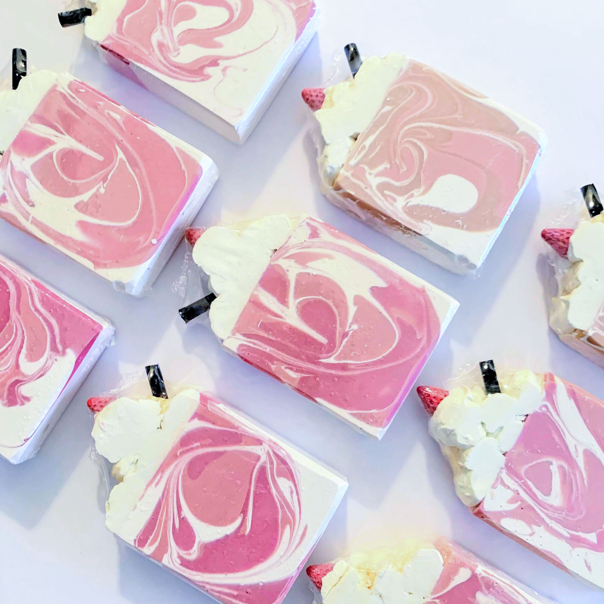 Strawberry Scent Hand-Cut Soap Bar 4oz