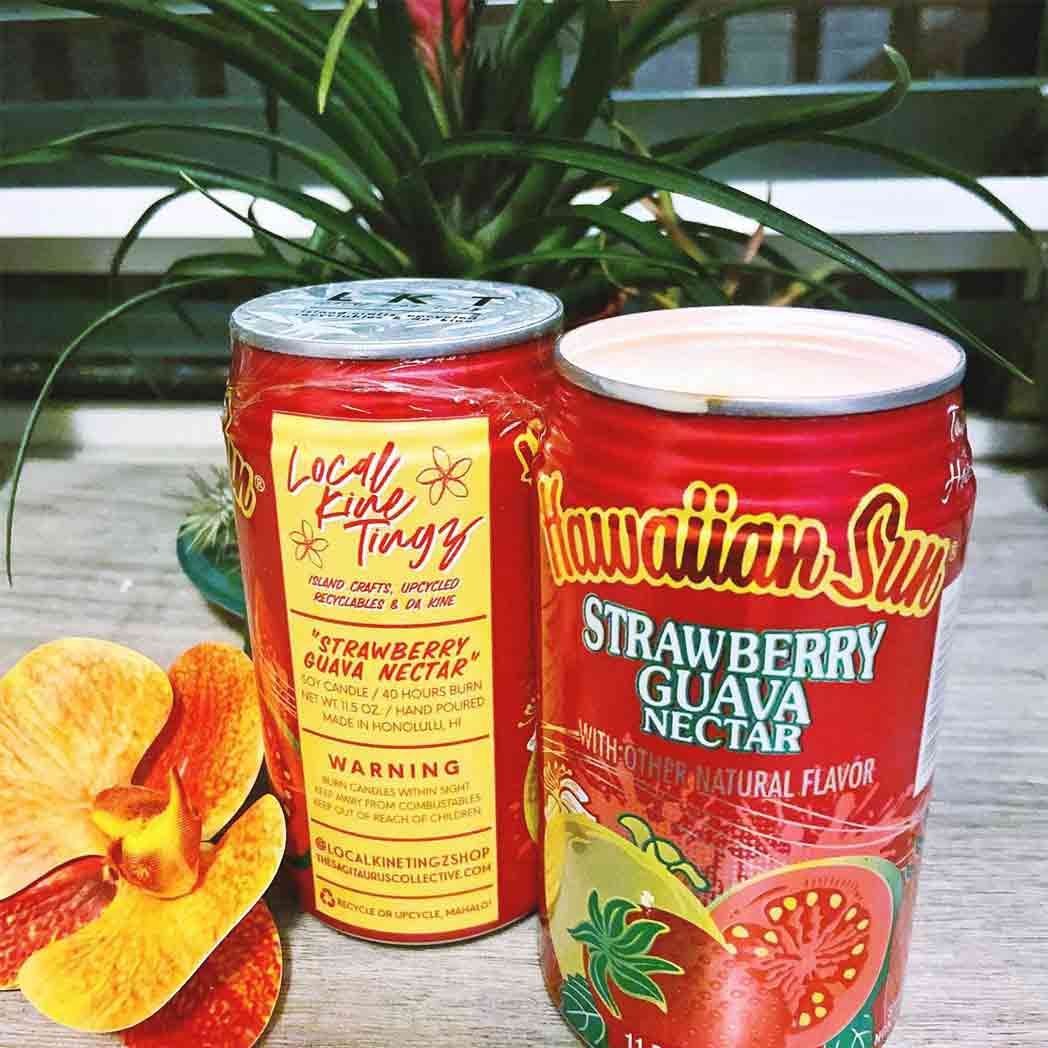 Juice Can Strawberry Scent Coconut Soy Candle