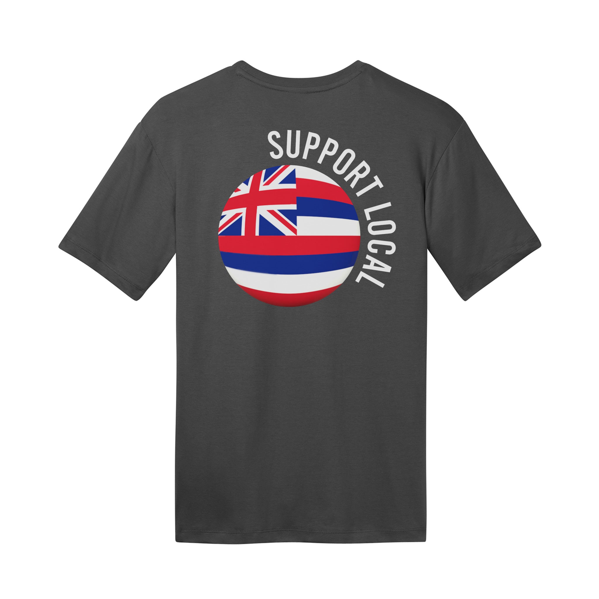 Support Local Combed Cotton T-Shirt - Charcoal