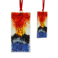 Handmade Stained Glass 3D Ornament - Ocean Entry