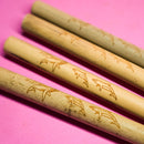 Engraved Large Bamboo Reusable Straw & Cleaner - Whale & Dolphins