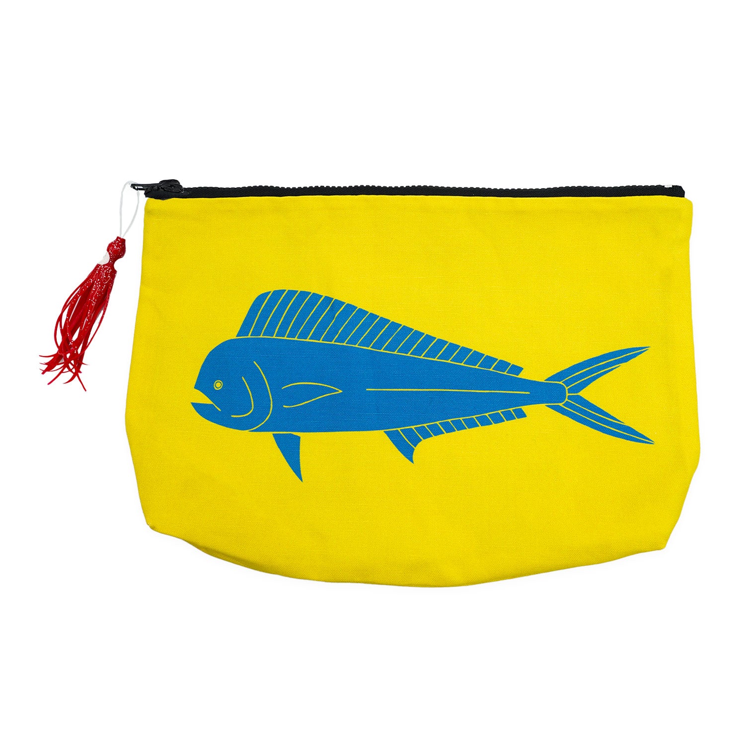 Mahi-Mahi Water Resistant Canvas Pouch with Squid Lure Zipper